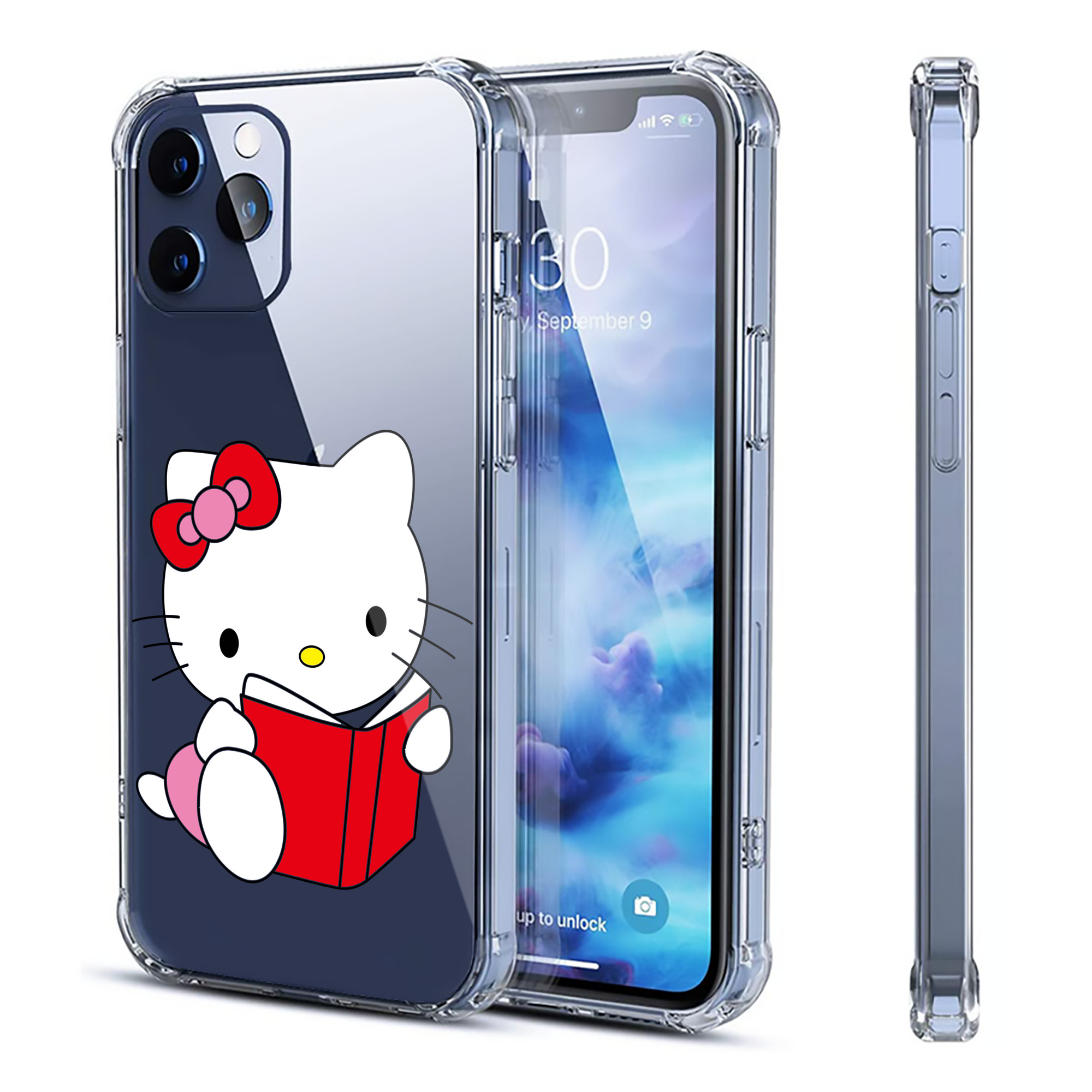 （画像用） Hello Kitty ハローキティ 【iPhone 12シリーズ対応】透明スマホケース（クリアソフトケース）